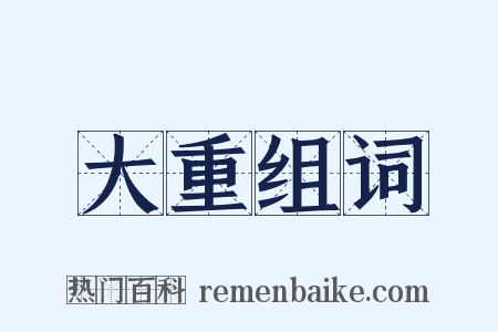 大重组词是什么意思的图片
